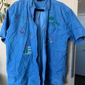 vintage denim button up